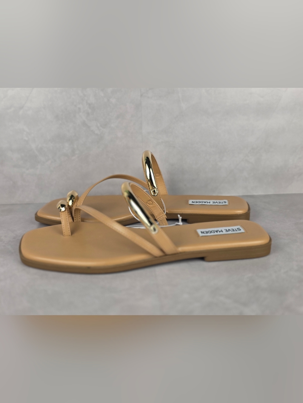 Steve Madden Tan Gold-Accent Women's Sandals